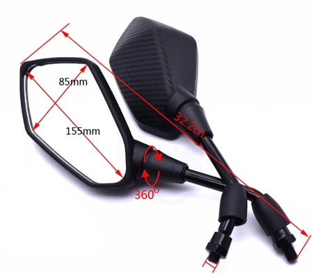 LUSTERKA HONDA SUZUKI KTM M10 PANORAMICZNE CARBON