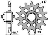 Zębatka przednia 2178 16 18nc aprilia rsv 1000 09-11 (łańc. 525)
