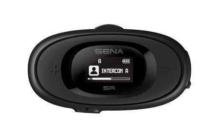 interkom motocyklowy 5r bluetooth 5.1 do 700m z wyświetlaczem lcd, głośnikami hd speakers i uniwersalnym zestawem mikrofonów ( 1 zestaw ) (el)