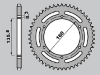 Zębatka tylna 3552 43 aprilia pegaso 600 (5-436)