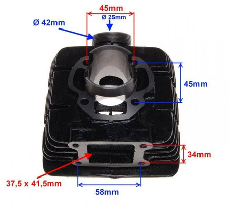 Cylinder do motocykla Yamaha Dt50 60cm