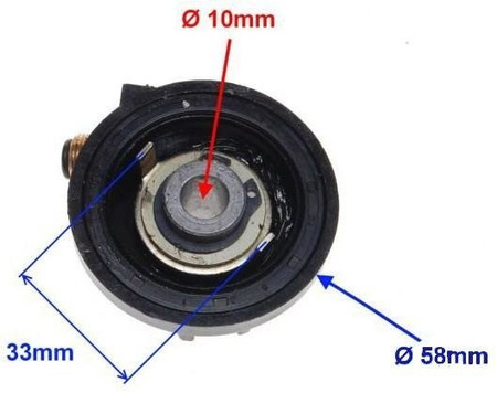 Napęd licznika prawa Strona koła czarny