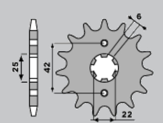 Zębatka przednia 278 15 18nc (łańc. 530)