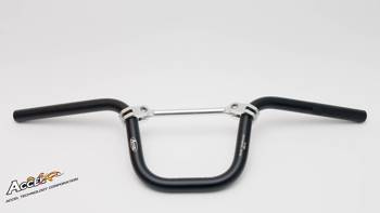 Kierownica aluminiowa z poprzeczką pit bike 's' kolor czarny (szer. 630mm, wys. 166mm) (sh196061bk)