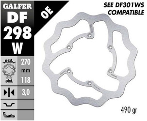 Tarcza hamulcowa przód yamaha wr 450f '16-'19, yz 125/250 '18-'21, yz 250f/450f '16-'20 wave (270x118x3mm)