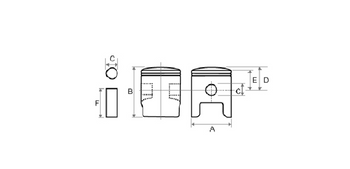 Tłok Tkrj Gy6-125 (52,4) (+1,25)
