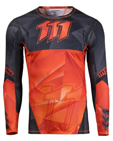 Koszulka moto 111.1 - rapid orange kolor czarny/pomarańczowy rozmiar l