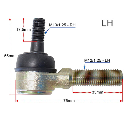 Końcówki Drążków Kierowniczych Tekyo Lewa + Prawa Arctic Cat Kawasaki Suzuki Honda 51-1017-Lr
