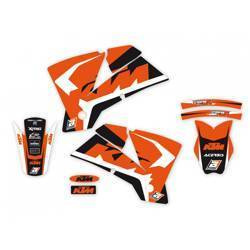 Komplet naklejek (oklein) ktm exc '03-'04, sx '01-'04, dream 4 kolor pomarańczowy/czarny