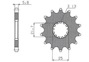 Zębatka przednia 565 15 kawasaki er6f/n '06-'14, kle 650 '06-'14 (jtf565.15) (łańc. 520) (56515jt)
