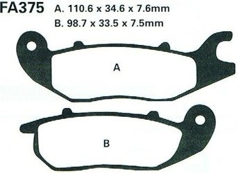 KLOCKI HAMULCOWE DO MOTOCYKLA HONDA CBR125 CBF125