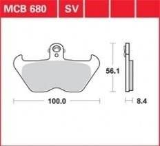 KLOCKI HAMULCOWE MOTOCYKL BMW K1200 TRW MCB680