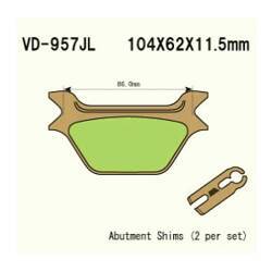 Klocki hamulcowe vesrah  vd-957jl (fa200)
