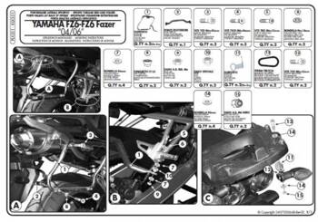 Stelaż Kufrów Bocznych Monokey Side Yamaha Fz6 / Fazer (04-06)