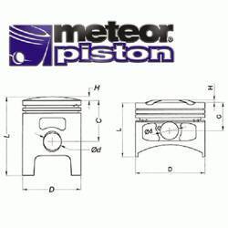 Tłok meteor pinasco transf. Vespa (55,00)