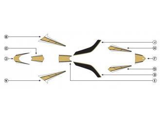 Zestaw naklejek puig do yamaha t-max 530 12-14 (złote 8419)
