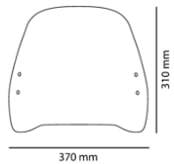 Kymco Agility City 125 / 50 Puig Trafic Smoked Windscreen 20529H