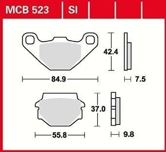 KLOCKI HAMULCOWE TRW MCB523SI