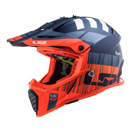 Kask enduro LS2 MX437 Fast Evo Xcode Red Blue