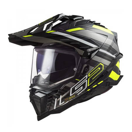 Kask enduro LS2 MX701 Explorer C Edge Black HV Yellow