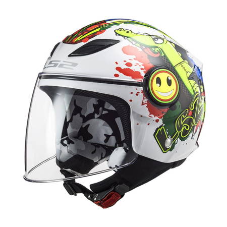 Kask enduro LS2 OF602 Funny Junior Croco White