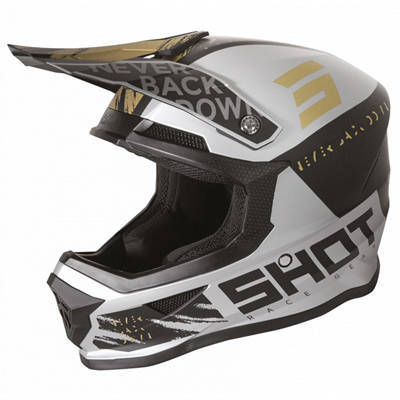 Kask enduro cross Shot Furious Draw złoty mat 