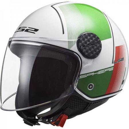 Kask otwarty LS2 OF558 Sphere Lux Firm White Green Red