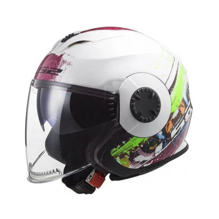 Kask otwarty LS2 OF570 Verso Spring White Pink