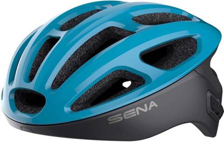 Kask rowerowy r1 road z wbudowanym interkomem bluetooth 4.1 do 900m rozmiar l ( 58-62 cm ) kolor niebieski (el)