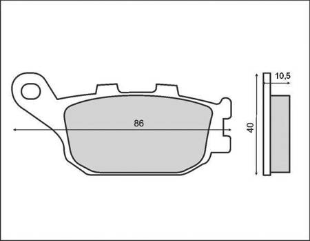 Klocki hamulcowe kh140 tył (honda, kawasaki, triumph, yamaha xj6, xsr70) (ft 3073)