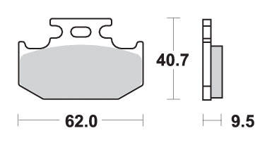 Klocki hamulcowe kh152/2 off-road sinter kolor złoty