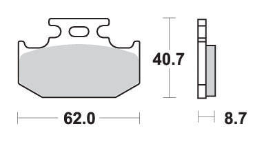 Klocki hamulcowe kh152 off-road sinter kolor złoty