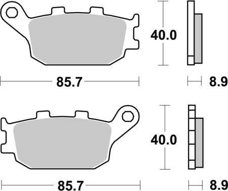 Klocki hamulcowe kh174 organic honda cbf 500 04-08, cb 600 hornet 98-15, cbf 600 04-13, cbr / rr 600 91-07, nc 700 / 750 '12-, xl 700v 08-13