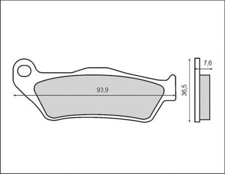 Klocki hamulcowe kh181 zacisk brembo przód np. Ktm sx/exc (ft 3027)