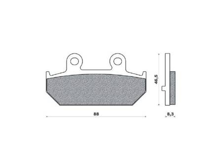 Klocki hamulcowe kh412 spiek metaliczny (złote) (ft 4104)