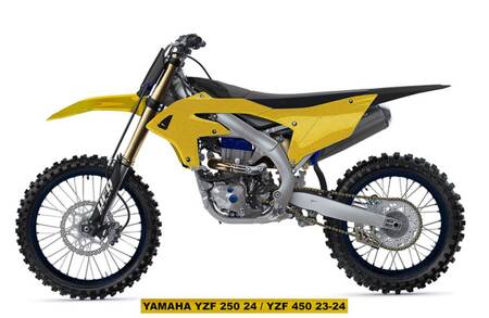 Komplet Plastików (Full Kit) Z Osłonami Teleskopów (Amortyzatorów) Yamaha Yzf 250 '24-'25, Yzf 450 '23-'25 Kolor Złoty