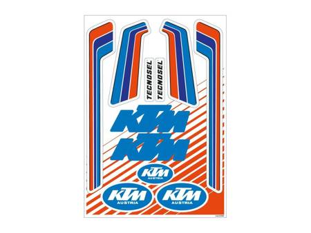 Komplet naklejek (oklein) reklamowych, logo ktm vintage