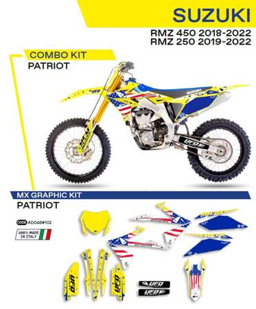 Komplet naklejek (oklein) suzuki rmz 250 '19-'22