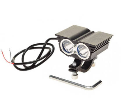 Lampa rowerowa 2xLED sowa 12V-80V 3000 LM