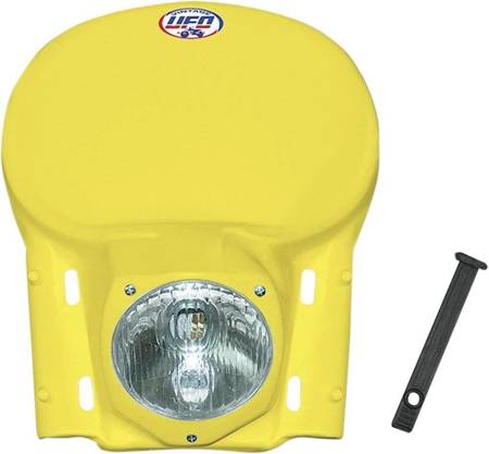 Lampa z owiewką UFO VIntage 78-88 enduro cross żółta