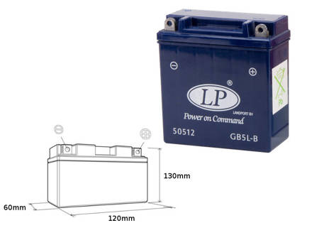 Landport akumulator żelowy gb5l-b 12v 5ah 120x60x128 mm bezobsługowy - zalany (6)