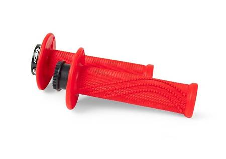 Manetki r20 lock-on (22+25mm) kolor czerwony neon + 8 adapterów rolgazu