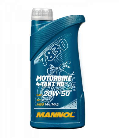 Mannol olej silnikowy 4t motorbike hd 20w50 1l v-twin ma2 semisyntetyk (jaso ma/ma2, api sl) (7830) (20)