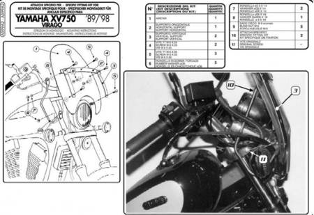 Mocowanie szyby yamaha - wycofany z oferty