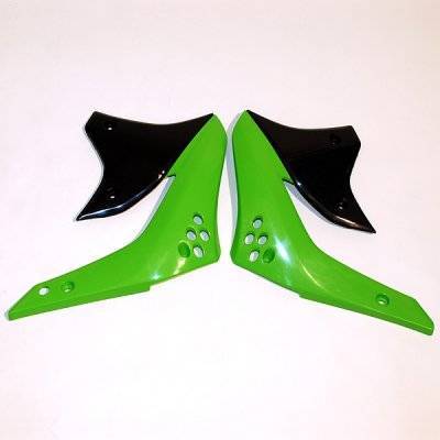 Osłony chłodnicy kawasaki kxf 450 '07 kolor zielony/czarny