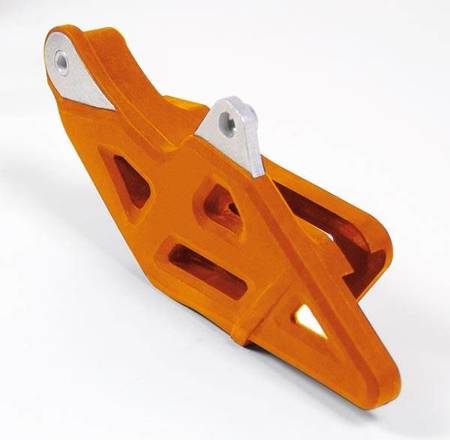 Prowadnica łańcucha ktm sx/sxf 125/150/250/350/450 08-19 kolor pomarańczowy (wzmacniana aluminium) (kt04028127)