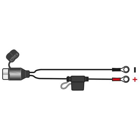 Przewód z bezpiecznikiem do ładowarek oximiser / maximiser i do gniazd usb (podłącza się do akumulatora i końcówkę np pod siedzenie) (el)