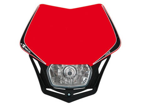 Racetech lampa przednia v-face husqvarna kolor czerwony/czarny