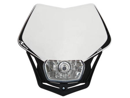 Racetech lampa przednia v-face kolor biały/czarny