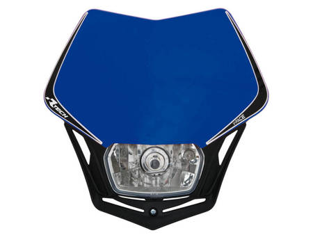 Racetech lampa przednia v-face kolor niebieski/czarny